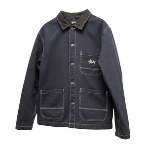 Stussy Brushed Moleskin Chore Jacket Navy Size X-Large